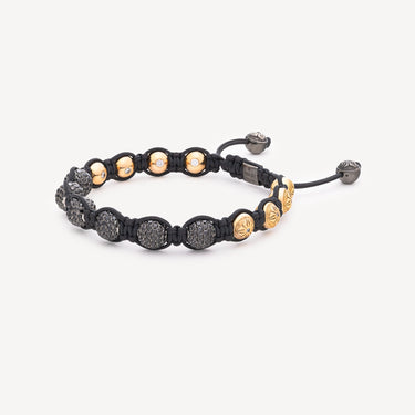 Bracelet Braided Deux Ors Pavé