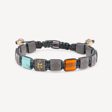 Lock Stone Gray Turquoise Bracelet