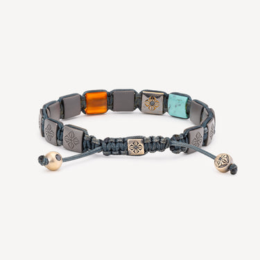 Lock Stone Gray Turquoise Bracelet