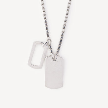 Double Silver Plate Necklace