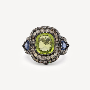 White Gold Peridot Ring