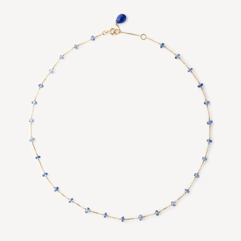 Yellow Gold Sapphire Necklace