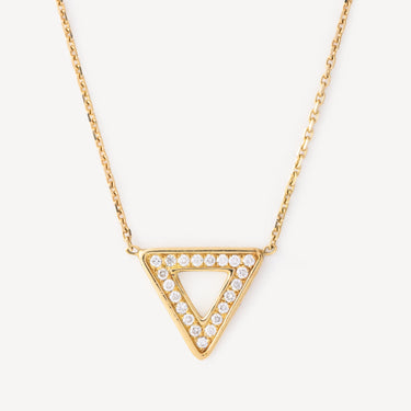 Gold Triangle Diamond Necklace
