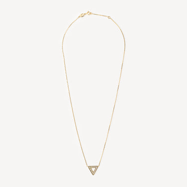 Gold Triangle Diamond Necklace