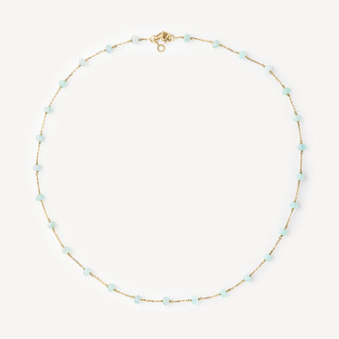 Amazonite Yellow Gold Necklace