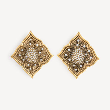 Diamond Flower Earrings