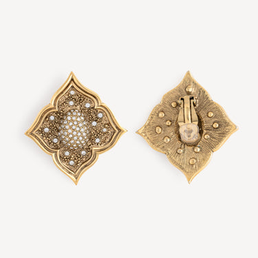 Diamond Flower Earrings