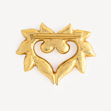 Golden Heart Brooch