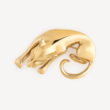 Green Eyes Panther Brooch