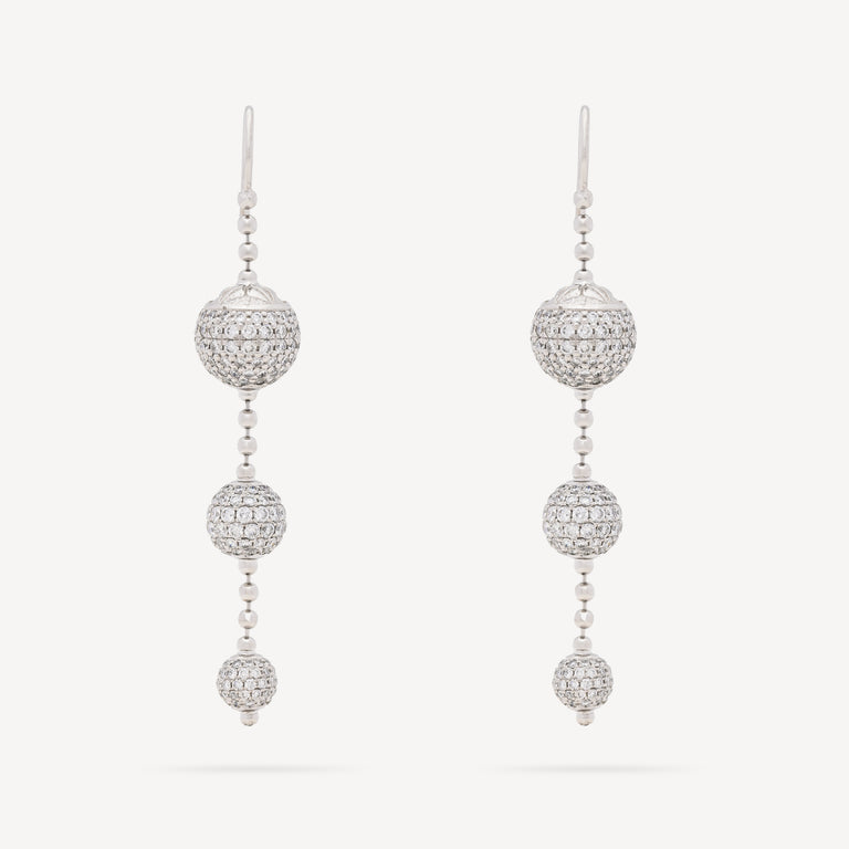 Boucles d’Oreille Beads Pendantes Or Bla