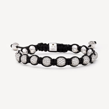 Braided White Diamond Bracelet