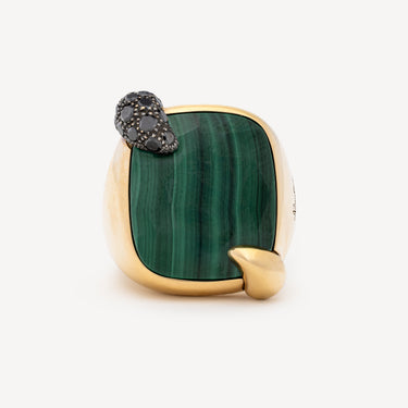 Ritratto Medium Malachite Ring