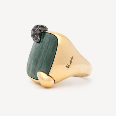 Ritratto Medium Malachite Ring