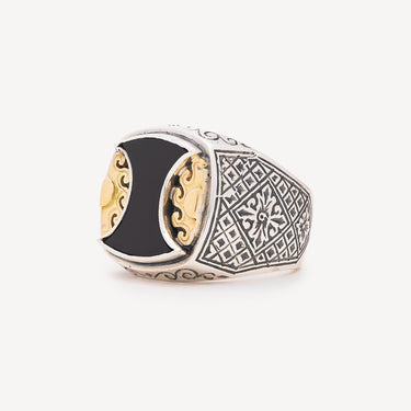 HYDRA ONYX SILVER RING