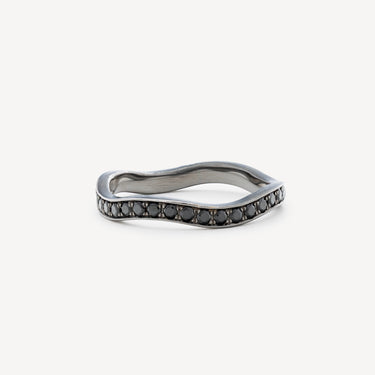 Bague Stylet Spinelles Noires
