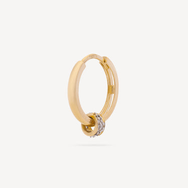 Créole Or Jaune Anneau Diamants