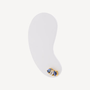Boucles d'Oreilles Dumom Saphirs Bleus et Blancs