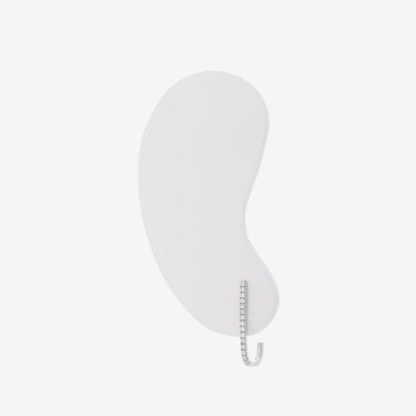 Boucle d'Oreille Mini Barre Or Blanc