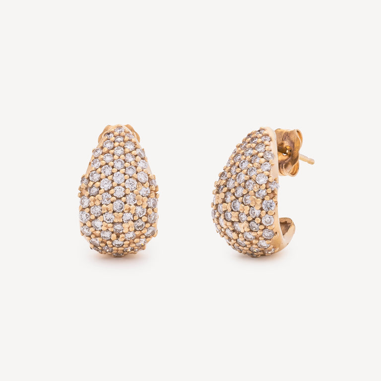 Boucles d'Oreilles Tear Drop Diamant