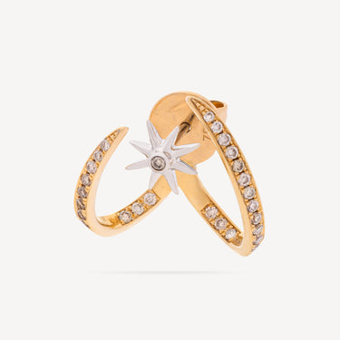 Boucle d'Oreille Griffes Diamants