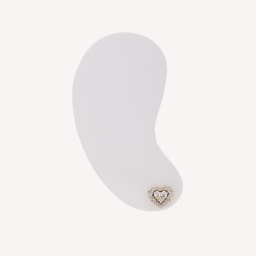 Stud Diamond Heart Or Jaune