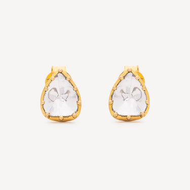 Boucles d'oreilles Paire Polki Pear