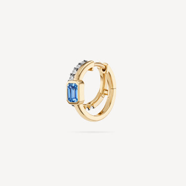 Boucle d'Oreille Double Huggies Saphir