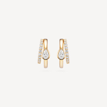 Boucles d'Oreilles Pear Double Hoops