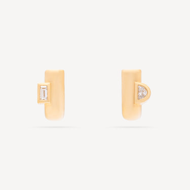 Boucles d'Oreilles Cloud Asymmetrical Half Arcs