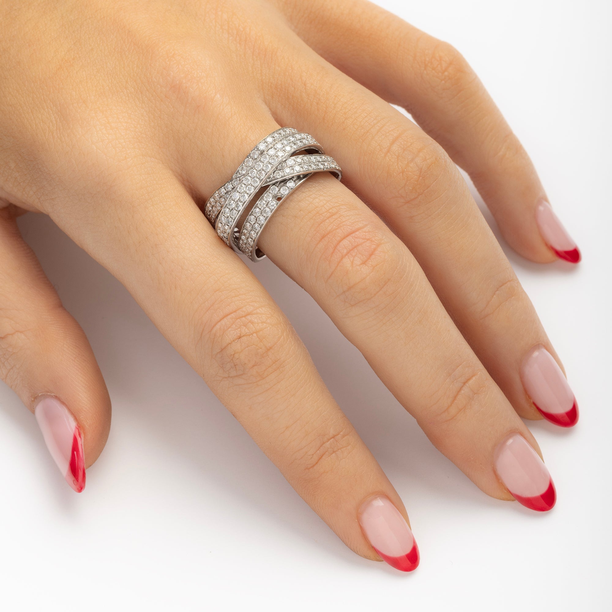 Vintage-Ring mit weißem Diamant