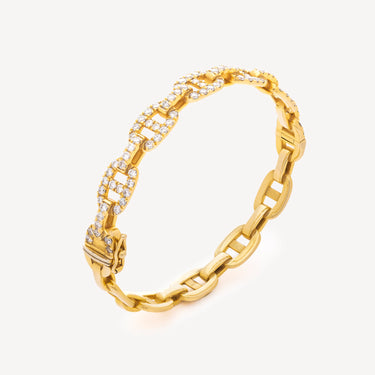 YG Diamond Chain Bracelet