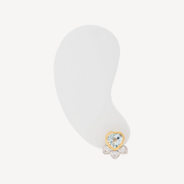 Boucles d'Oreilles Many Hearts Aigue Marine