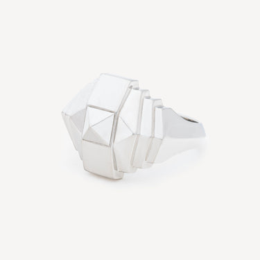 Bague Rockaway Mini Pyramide Argent
