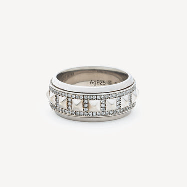 SPINNER RING STERLING SILVER DIAM
