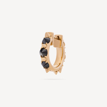 Boucle d'Oreille Beverly Hills Black Diamond Or Jaune