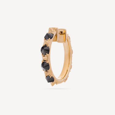 Boucle d'Oreille Beverly Hills Grand Black Diamond Or Jaune