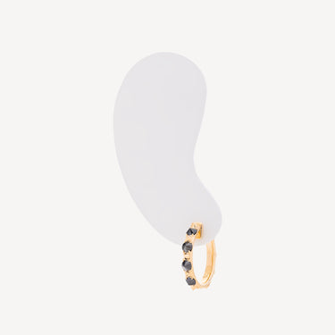Boucle d'Oreille Beverly Hills Grand Black Diamond Or Jaune