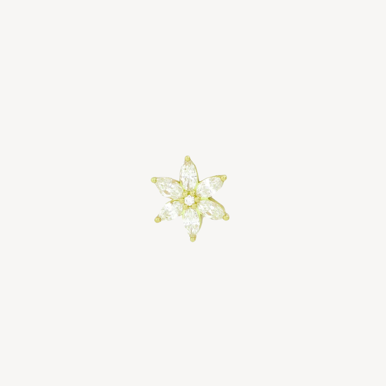 Star Flower Stud PM Yellow Gold