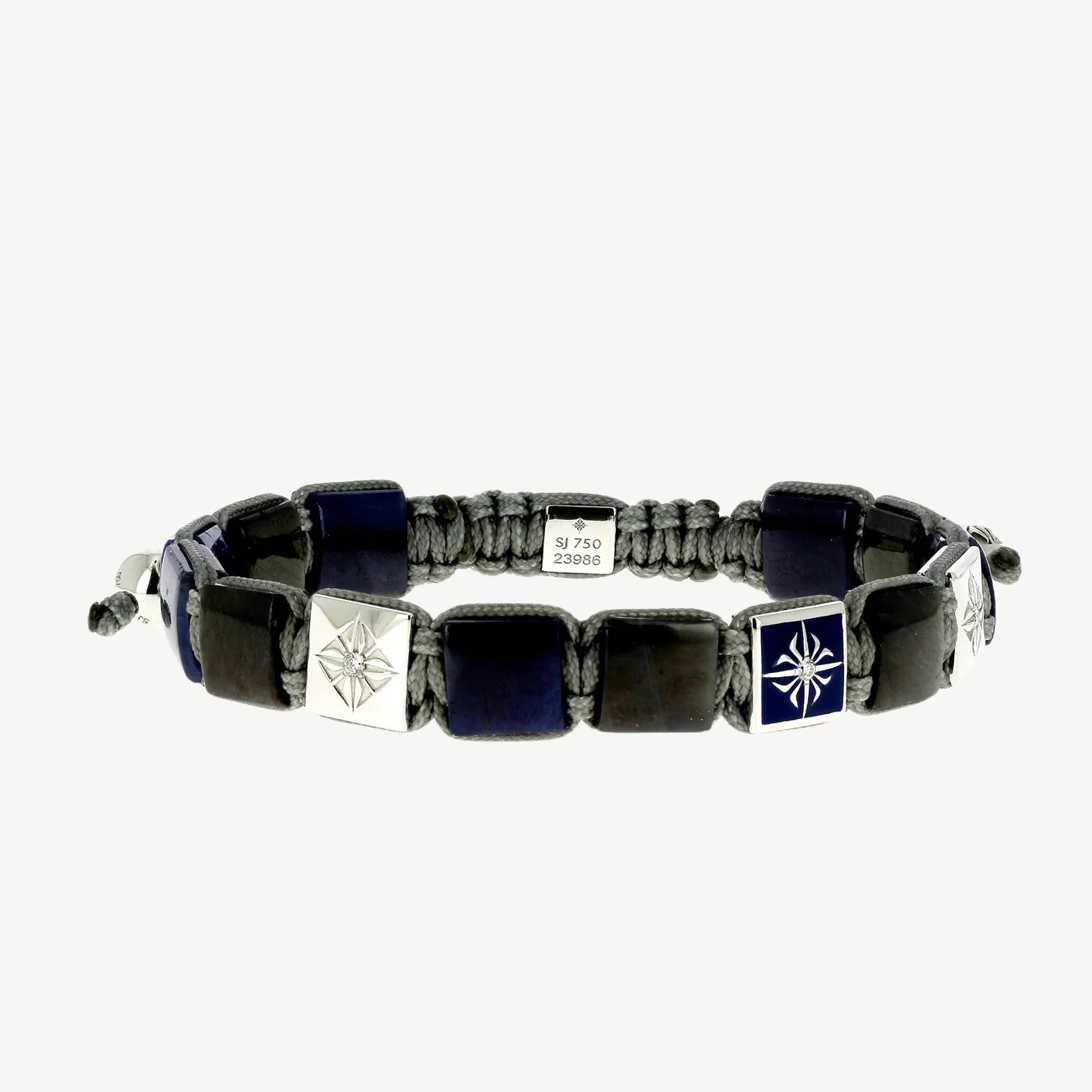 Blue Sapphire and Blue Email Bracelet