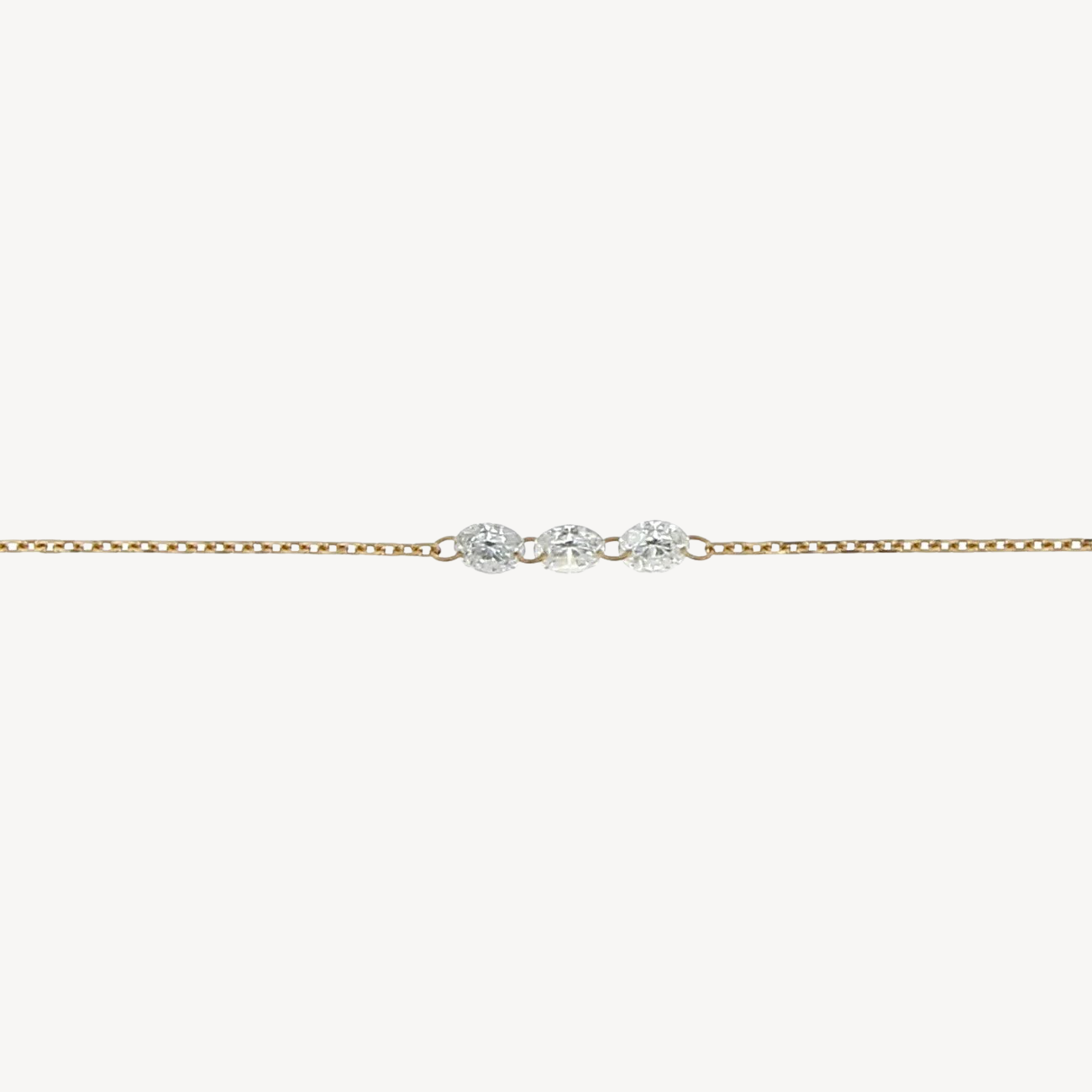 3.5mm rose Gold Diamond Encrusted Bracelet 