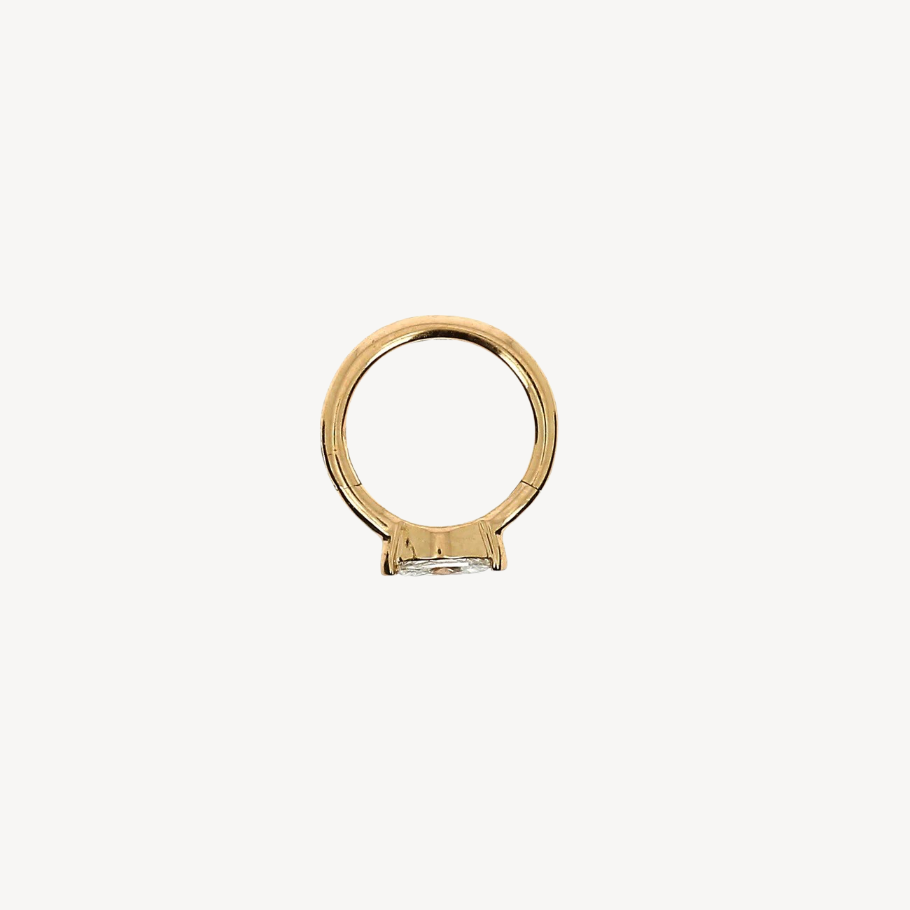 8mm Rose Gold Marquise 4.5x2mm Hoop