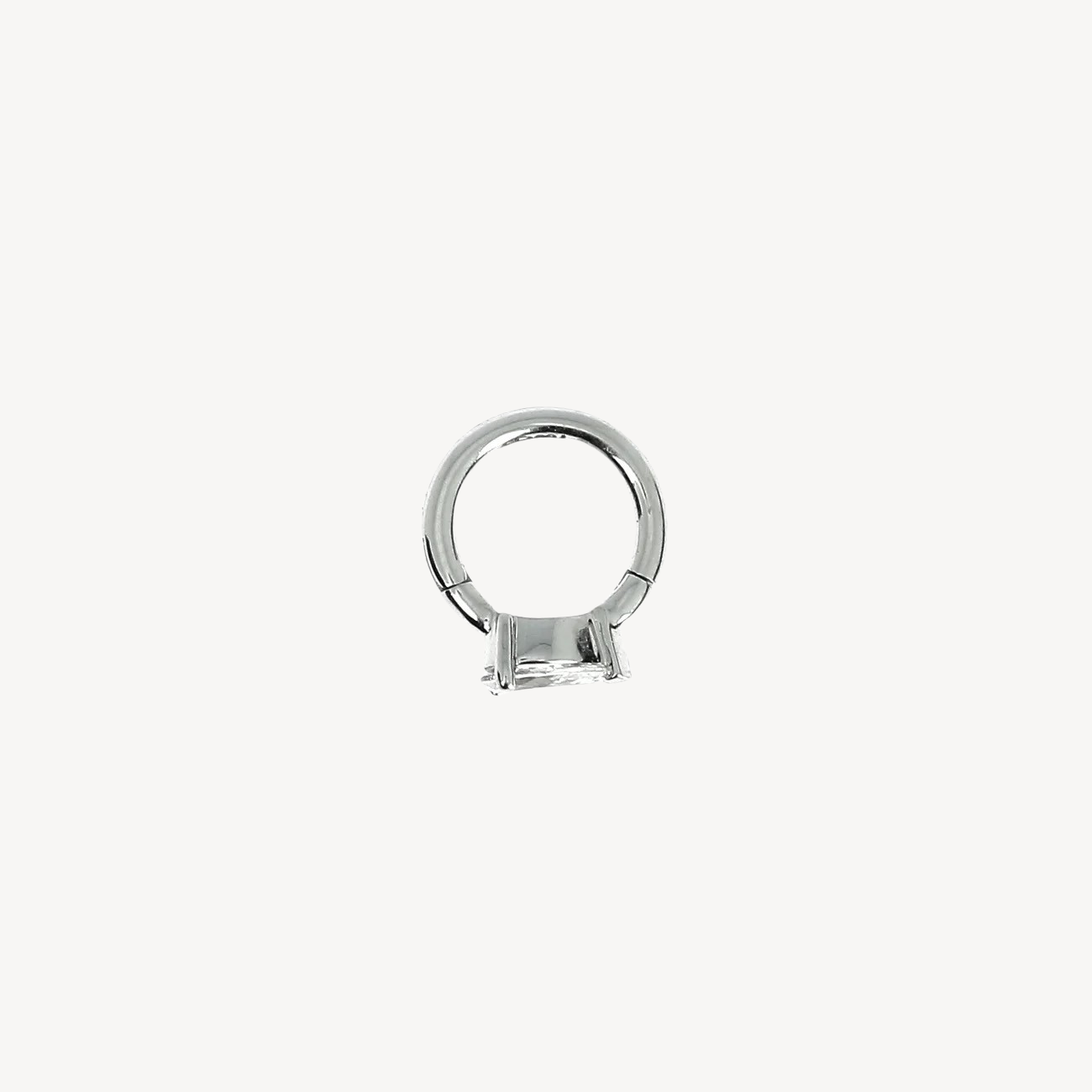 6.5mm White Gold Pear 4.5x3mm Hoop
