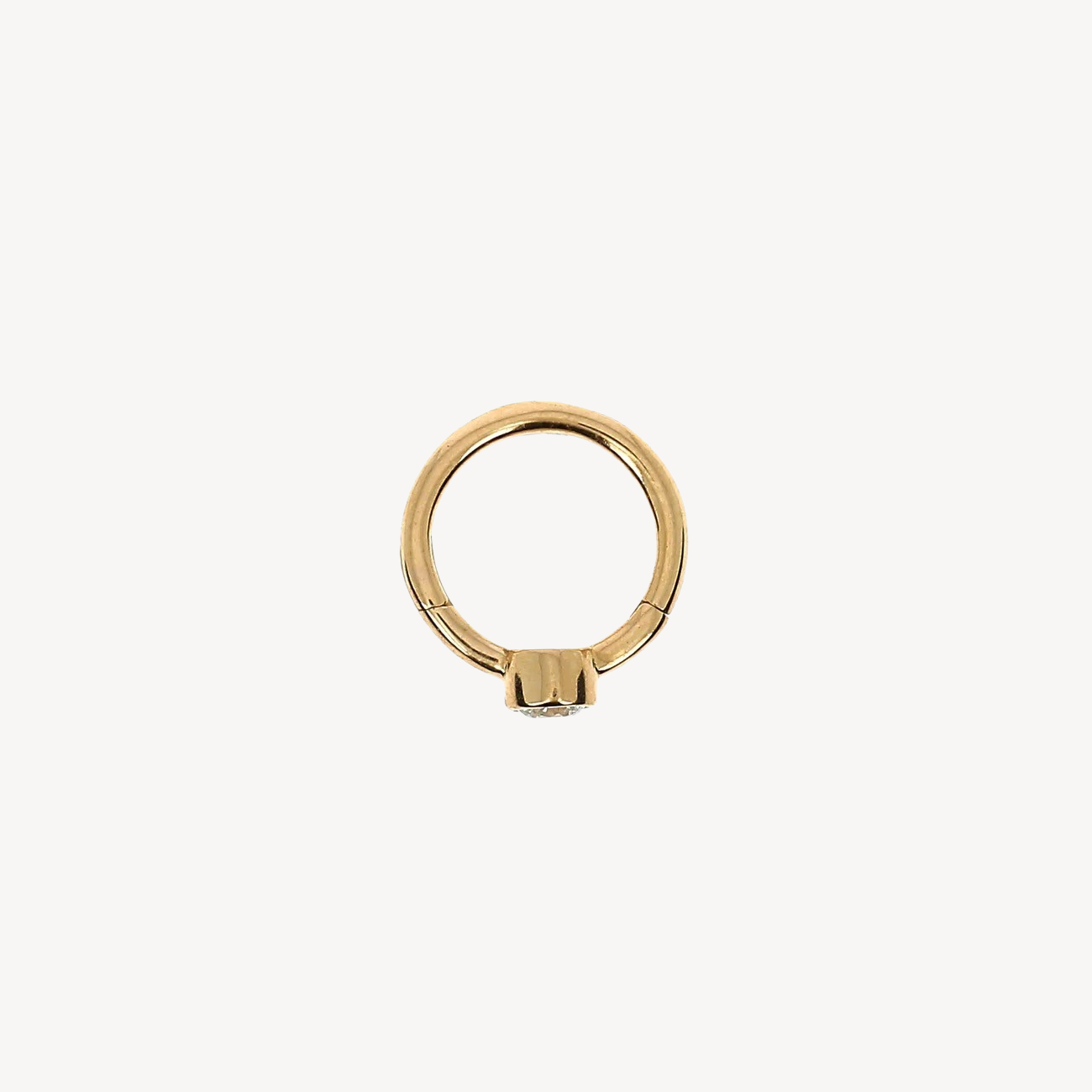 8mm Diamond 2.5mm Rose Gold Hoop