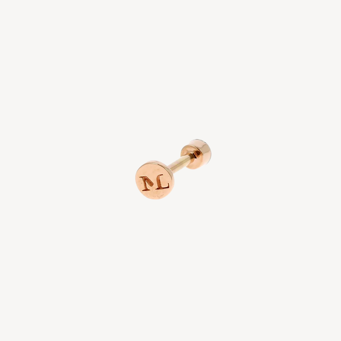 8mm Diamond 2.5mm Set Invisible Rose Gold Stud