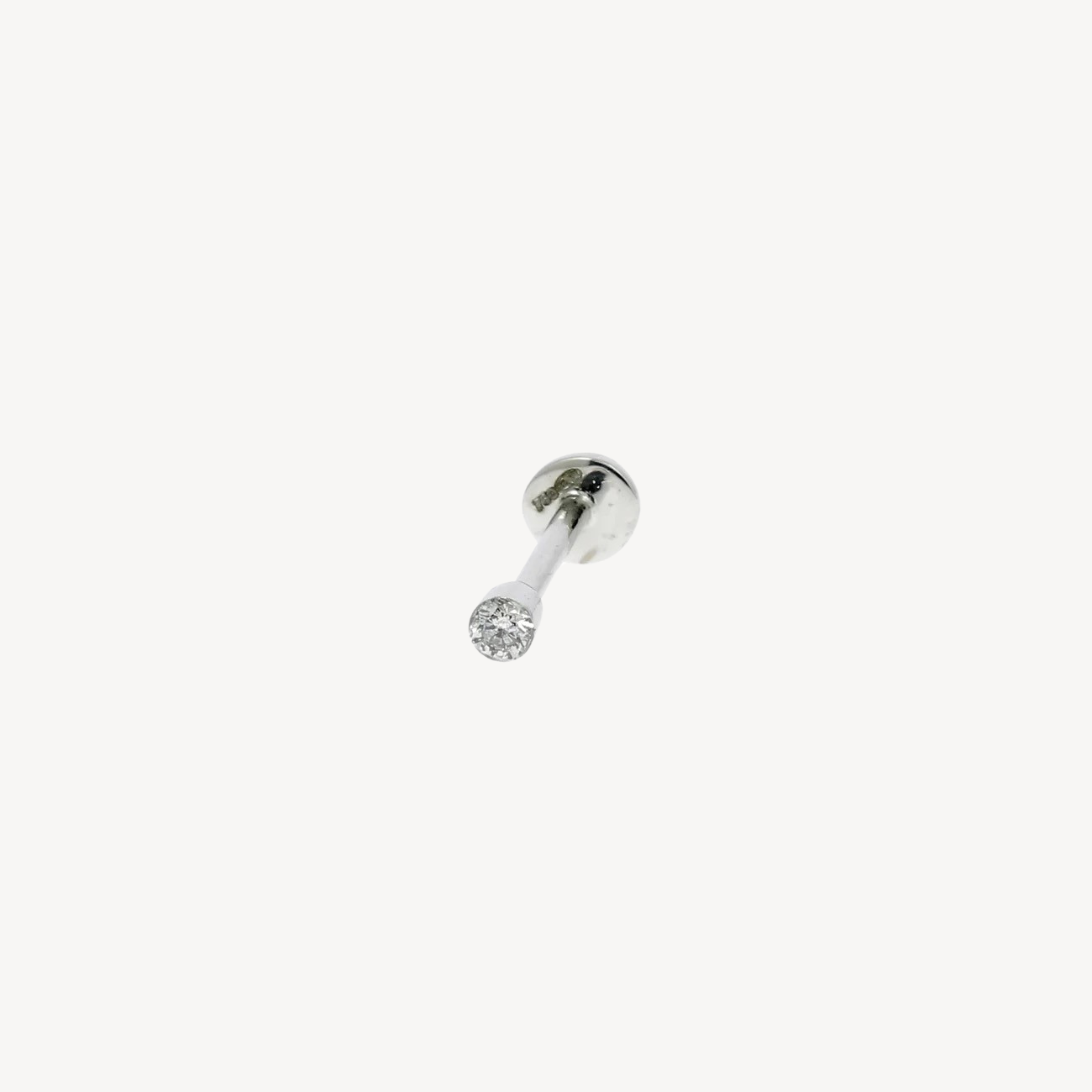 Stud Diamant 2mm Serti Invisible Or Blanc