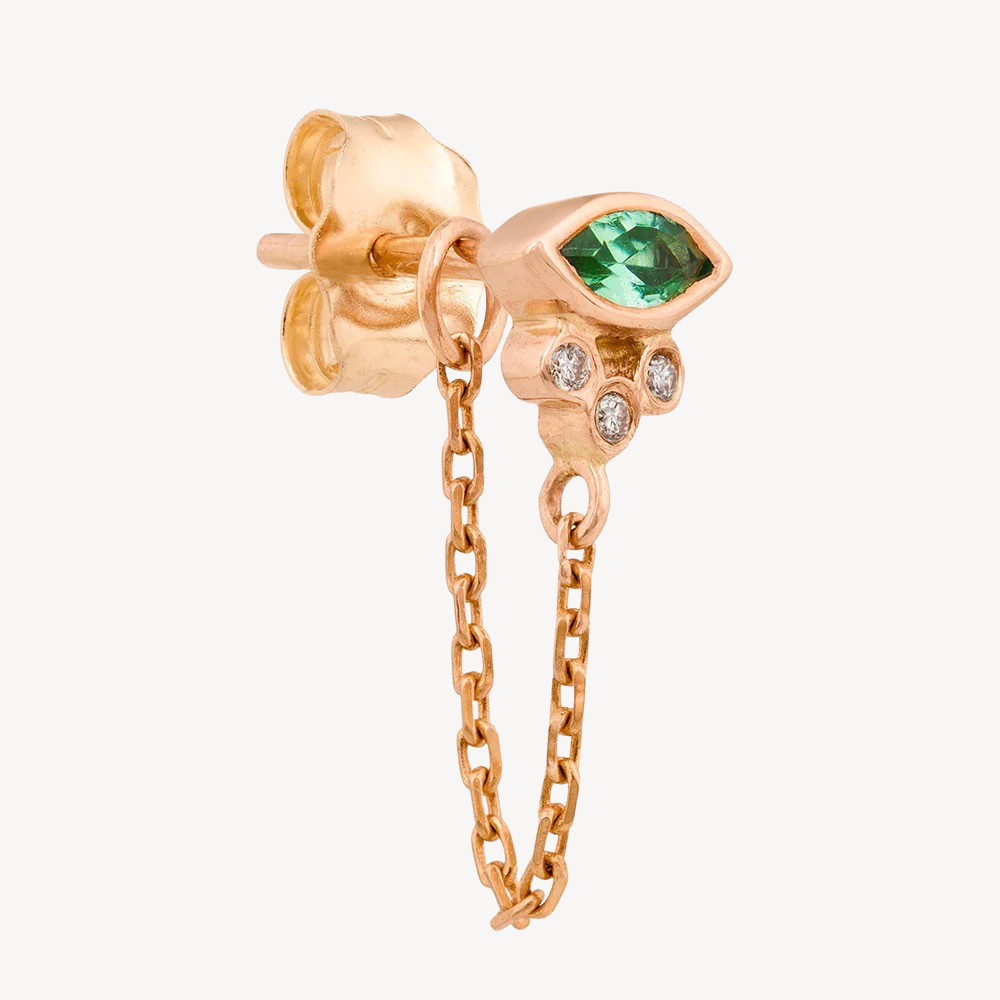 Emerald Marquize Earring
