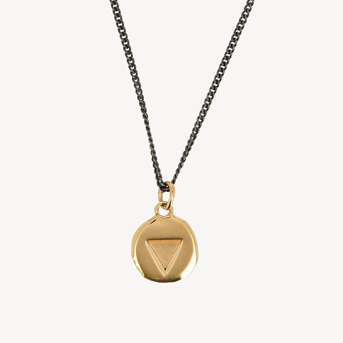 Yellow Gold Triangle Necklace