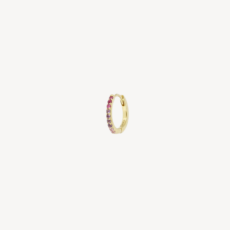 Pink Gradient Hoop Earring