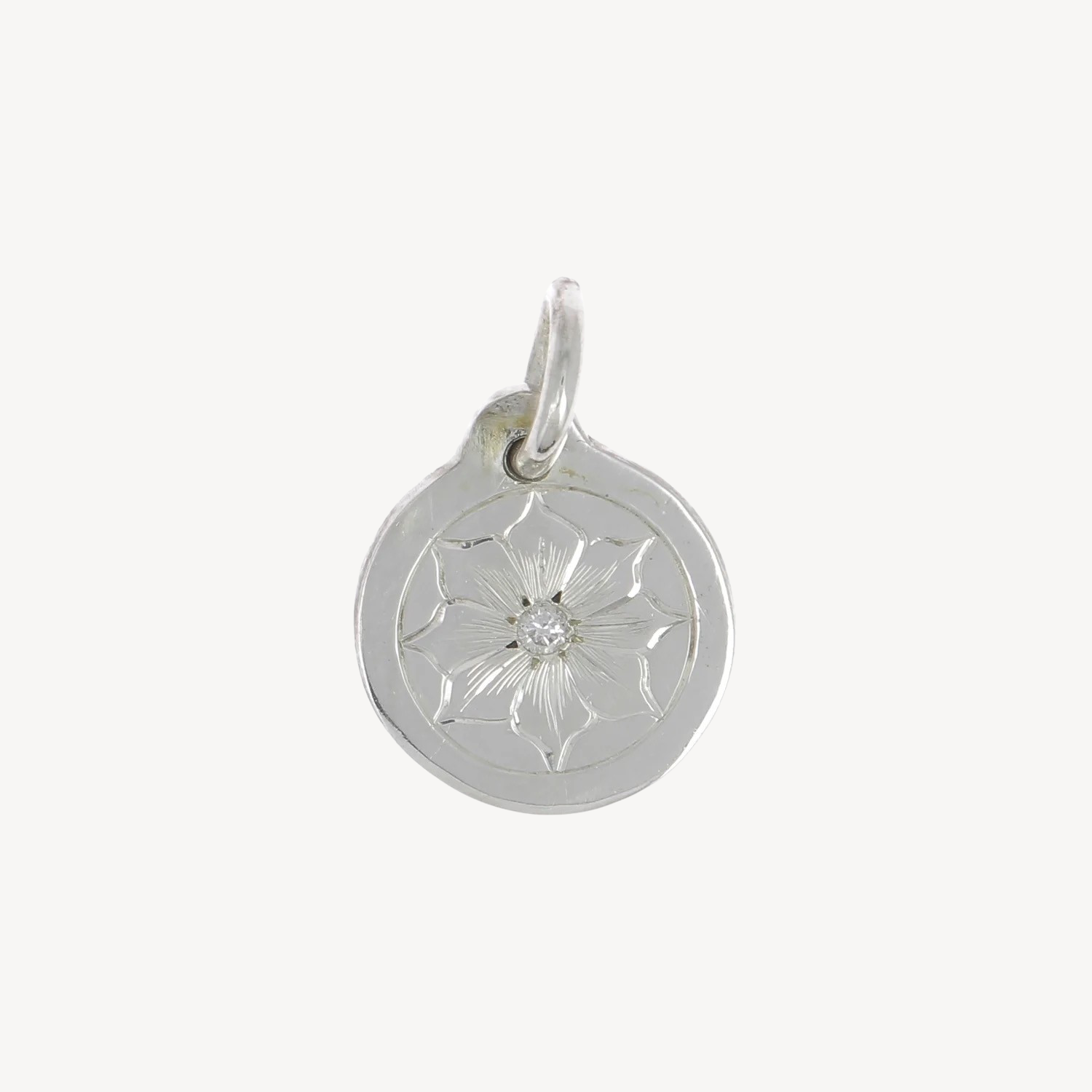 Bloom Silver and Diamond Pendant