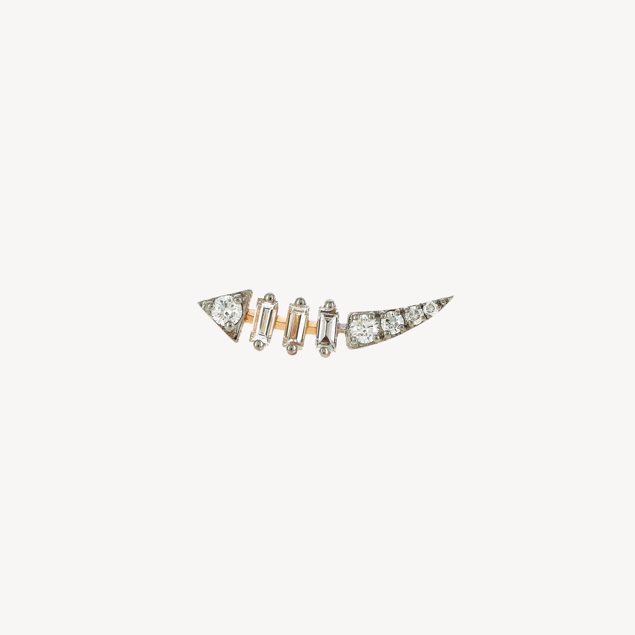 Stud In Deep Baguette and White Diamond